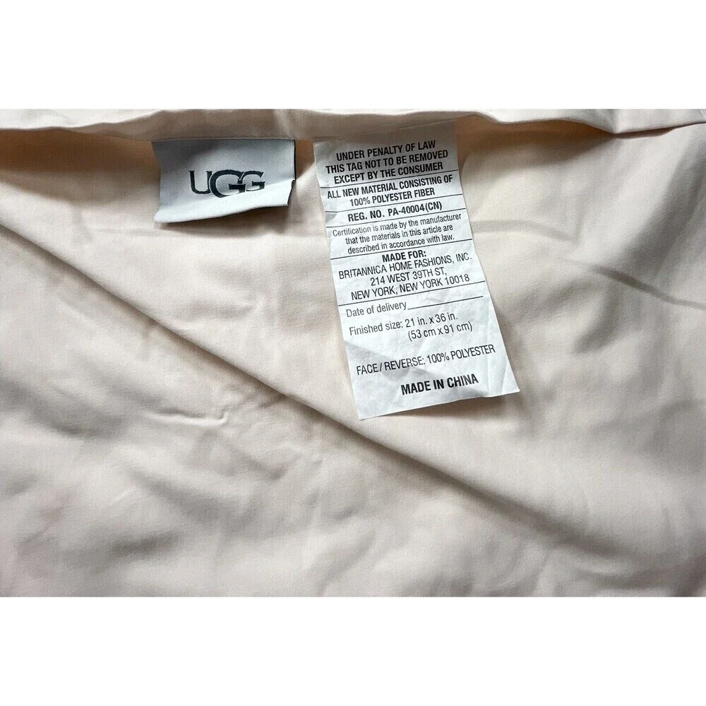 Pair Of Ugg Pillow Shams Quilted  Blush Pink King Size Comfy Cozy Soft